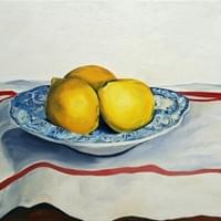 Lemons in an antique bowl