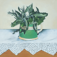 Winter herbs in a Fowler jug