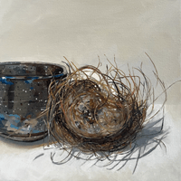 Bird's nest still life