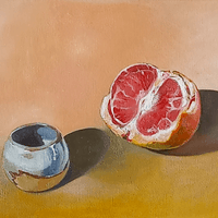 Ruby grapefruit & glazed pot