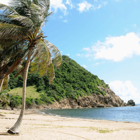 La plage de Pompierre · Une pause aux Saintes
