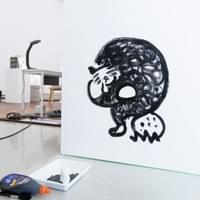 Mi-chan, 2023, wall painting, at Hiroshima City Museum of Contemporary Art