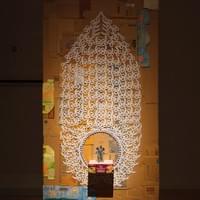 Romance Tumulus, 2019, cardboard boxes, eraser shavings, resin, short story, music: Mariya Takeuchi, Kenka Wo Yamete(orgel ver.)