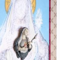 Maria Dust, 2022, hanging scroll, eraser shavings