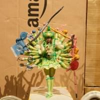 Romance Tumulus, 2019, cardboard boxes, eraser shavings, resin, short story, music: Mariya Takeuchi, Kenka Wo Yamete(orgel ver.)