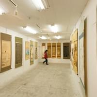 Utopia Dust series, 2020, hanging scroll, eraser shavings