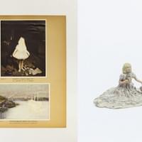 Giving Shape, 2017,  watercolor prints, eraser shavings