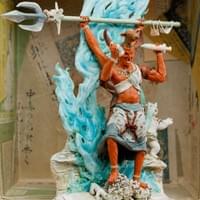 Red-Faced Kongo COVID-19 Dust, 2021, medicine box, medicine bag, eraser shavings, resin