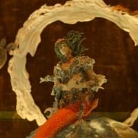 Fisherman’s Dream, 2019, illustrated book, photograph, eraser shavings, resin clay, furniture, narration, short story