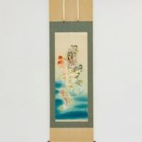 Five-Headed Dragon Dust, 2021, hanging scroll, eraser shavings, resin