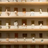 Hyakuyaku Evil Dust, 2020-21, medicine bag, eraser shavings, resin