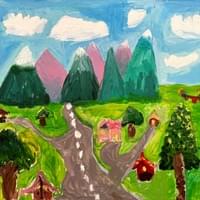 Exhibited in NY Solo Art Exhibition - Acrylic on canvas, 2024, 16*20 in