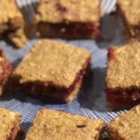 Carrés d'avoine à la fraise