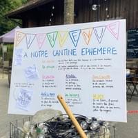 Première cantine éphémère à la ferme du Forézan