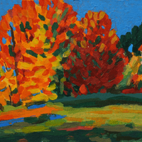 Herbstbäume in Tutzing (Gabriele Münter)