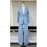  Light blue celeste suit