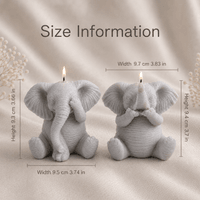 Elephant Candle Set of 2