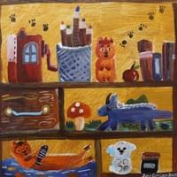 小抽屜/40x40cm/壓克力彩、畫布