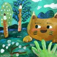 夢島/40x40cm/壓克力彩、畫布