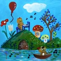 小島唱遊/40x40cm/壓克力彩、畫布