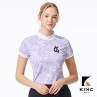 女款交叉領印花短袖