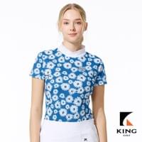 女款交叉領印花短袖