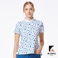 女款荷葉領印花短袖