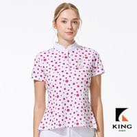 女款荷葉領印花短袖