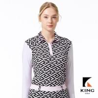 女款假兩件式印花長袖