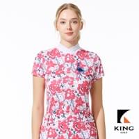 女款交叉領印花短袖