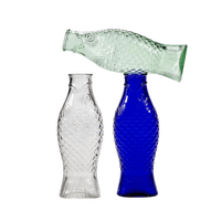 Glass Fish Water Pitcher Vase