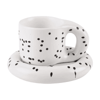 Spotted Chubby Mug & Saucer