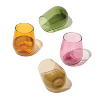 Colorful Stemless Wine Glasses