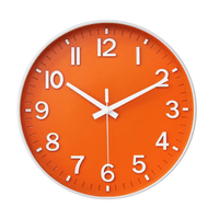 12in Orange Modern Wall Clock