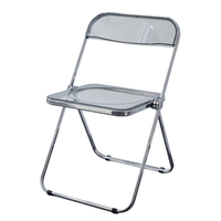 Grayish Acrylic Folding Chair