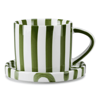 Green Striped Mug & Sauce