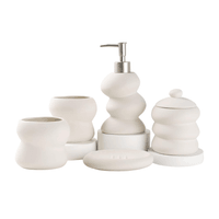 5pc White Cloud Bathroom Set