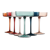 Colorful Coupe Glasses Set