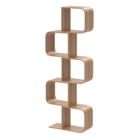 5-Tier Geo Bamboo Bookshelf