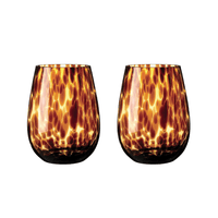 Tortoise Stemless Wine Glasses