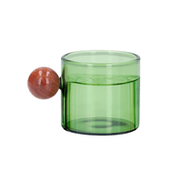 Small Green Glass Mug, 4oz