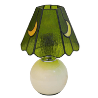 Green Stained Glass Moon Lamp