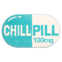 Blue Chill Pill Bathroom Rug