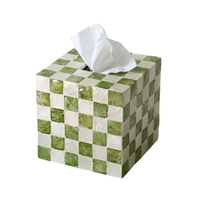 Checkered Tissue Box Cover