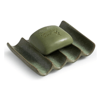 Olive Green Fluted Soap Dish