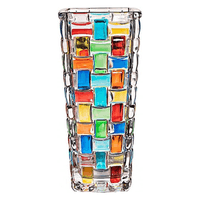 Multicolor Stained Glass Vase