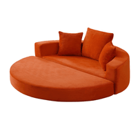 Orange Folding Circle Sofa Bed