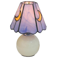 Purple Stained Glass Moon Lamp