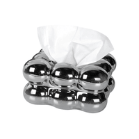 Chrome Bubble Tissue Box Cover