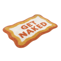 Get Naked Orange Bathroom Rug